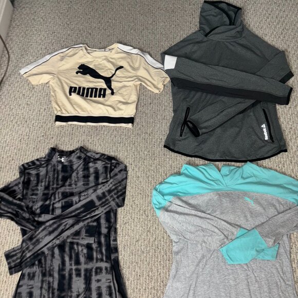 Lot of 4 Puma Reebok Under Armour Athletic LS Jacket Size S Excellent - Picture 1 of 7